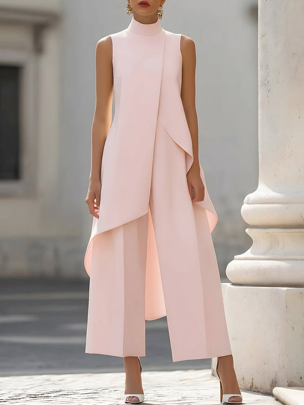 Harlow | Asymmetric Top Wide-Leg Trouser Co-Ord — RoselynAtelier