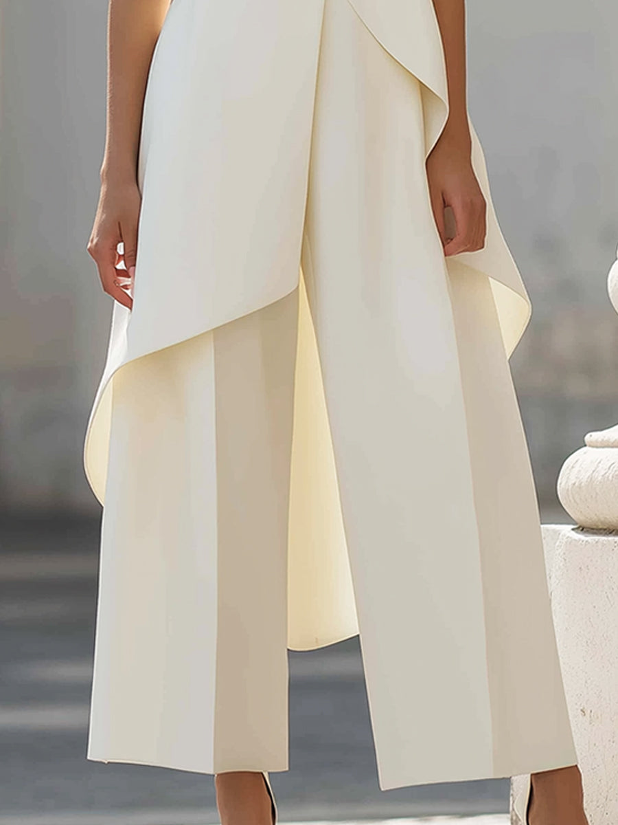 Harlow Asymmetric Top Wide-Leg Trouser Co-Ord - view 3