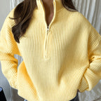 Amelia Half Zip Cable Knit Jumper - view 11