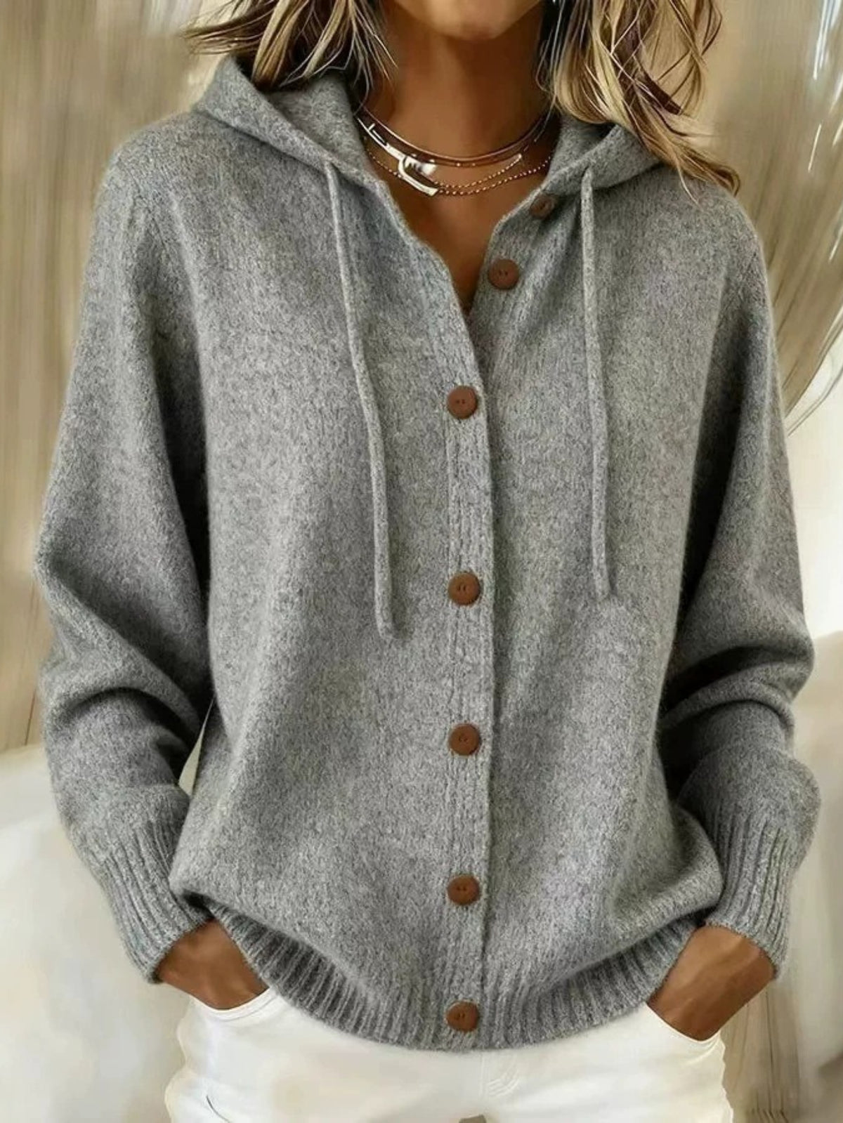 Willow Hooded Button Up Cardigan - view 10