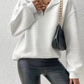 Nell Waffle Knit Half Zip Jumper - view 11