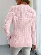 Isla V Neck Ribbed Knit Jumper - view 9
