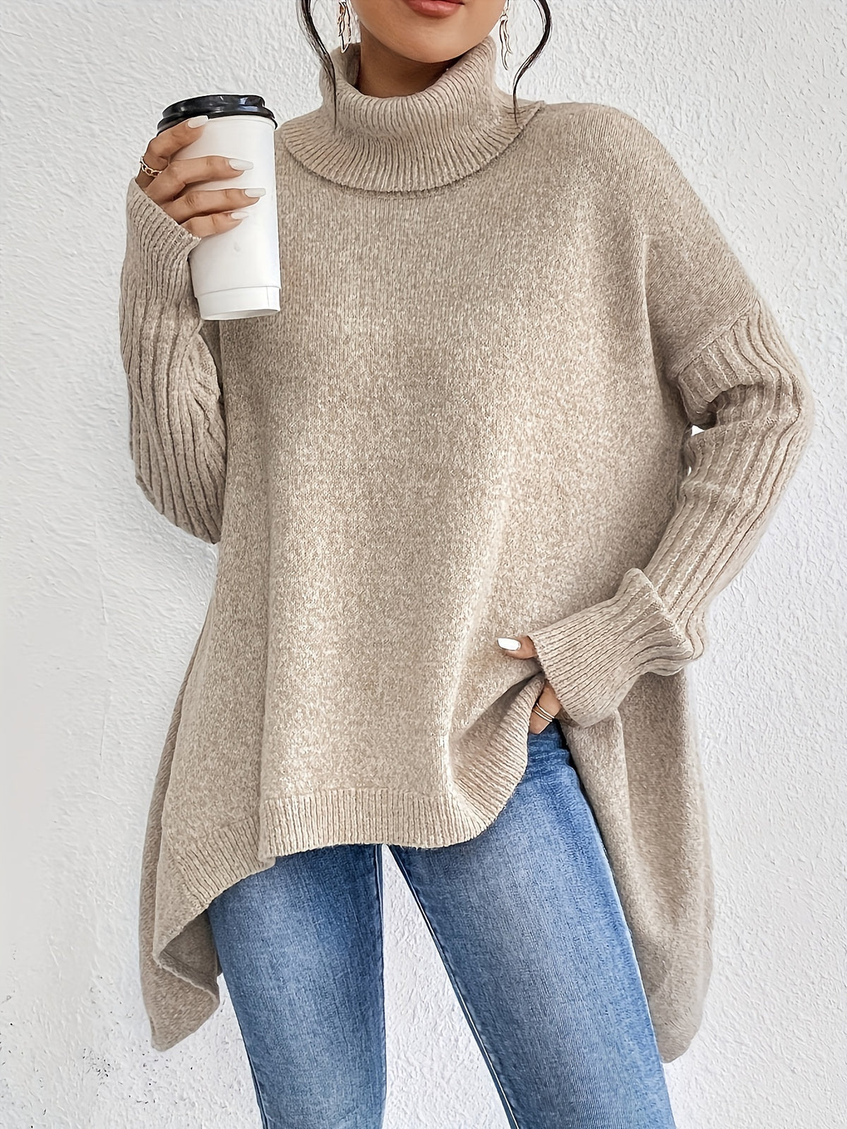 Erin High Neck Oversized Jumper - view 3