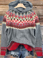 Poppy Hooded Jacquard Knit Jumper - view 4