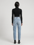 Poppy Foldover Turtleneck Ribbed Jumper, Slim Fit Winter Knit - view 5