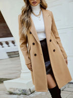 Clara Double-Breasted Lapel Collar Overcoat - view 6