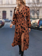 Wynter Floral Print Bishop Sleeve Wrap Dress - view 6