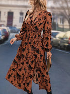 Wynter Floral Print Bishop Sleeve Wrap Dress - view 5