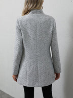 June Open Front Stand Collar Overcoat - view 2
