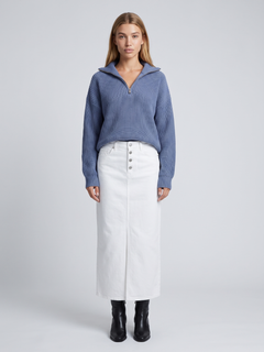 Isla | Half-Zip Ribbed Knit Jumper with Funnel Collar, Cosy Winter Jumper oaklynwear