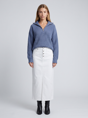 Isla | Half-Zip Ribbed Knit Jumper with Funnel Collar, Cosy Winter Jumper oaklynwear