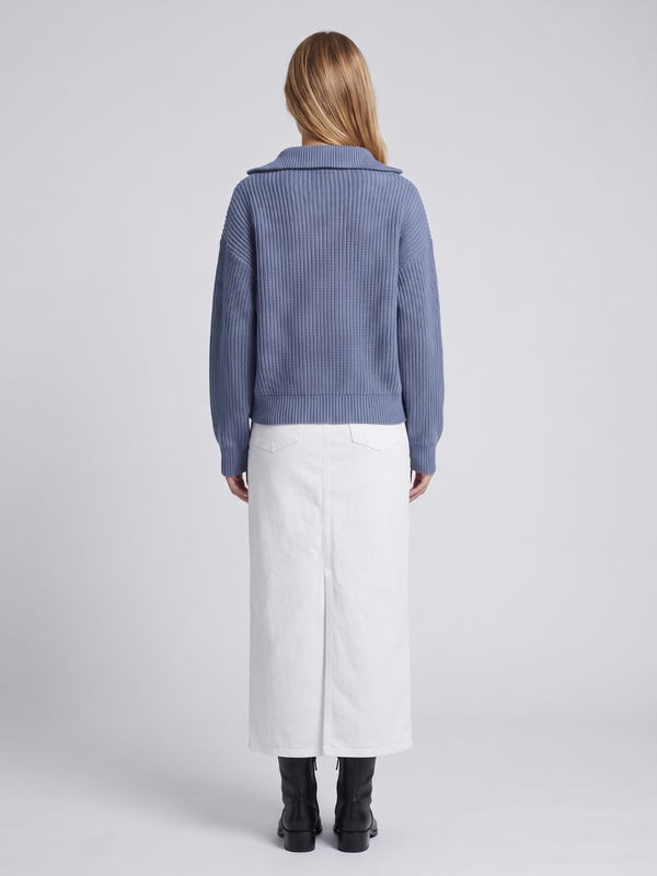 Isla | Half-Zip Ribbed Knit Jumper with Funnel Collar, Cosy Winter Jumper oaklynwear