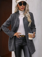 June Open Front Stand Collar Overcoat - view 9
