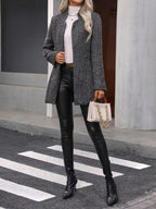 June Open Front Stand Collar Overcoat - view 11