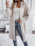 Sadie Chevron Textured Open Front Cardigan - front view