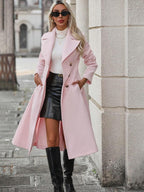 Frankie Fit and Flare Double-Breasted Lapel Overcoat - view 3