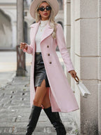 Frankie Fit and Flare Double-Breasted Lapel Overcoat - view 7
