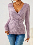Grace V Neck Button Long Sleeve Top - view 10