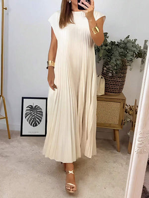 Bonnie | Pleated Hem A-Line Midi Dress