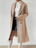 Winnie Long Double-Breasted Lapel Overcoat - view 5
