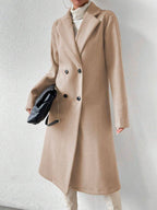 Winnie Long Double-Breasted Lapel Overcoat - view 6