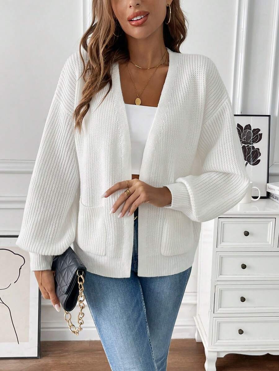 Ada Open Front Cropped Cardigan with Pockets - view 7