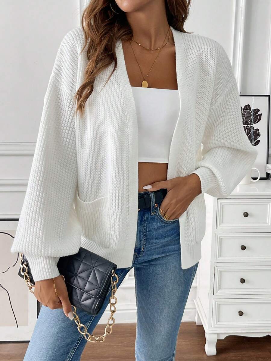 Adalyn | Open Front Cropped Cardigan with Pockets, Cozy Everyday Layer oaklynwear