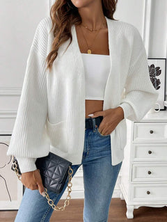 Adalyn | Open Front Cropped Cardigan with Pockets, Cozy Everyday Layer oaklynwear