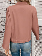 Hettie Stand Collar Drawstring Short Jacket - view 24