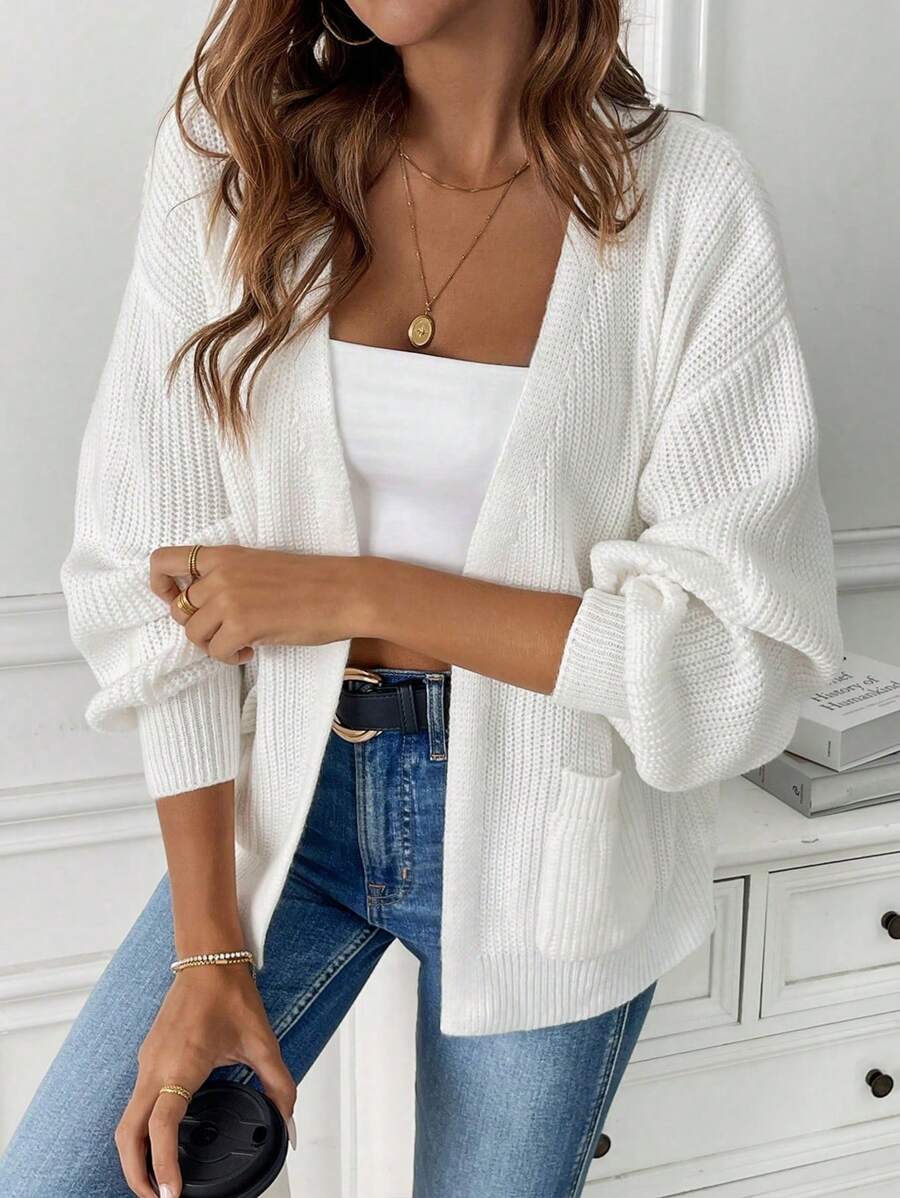 Adalyn | Open Front Cropped Cardigan with Pockets, Cozy Everyday Layer oaklynwear