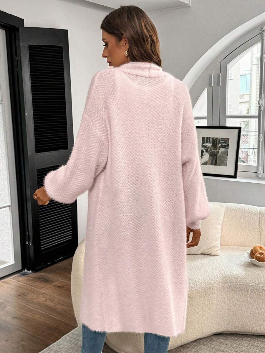 Sadie Chevron Textured Open Front Cardigan - view 8