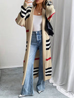Fern Colourblock Striped Longline Cardigan - view 2