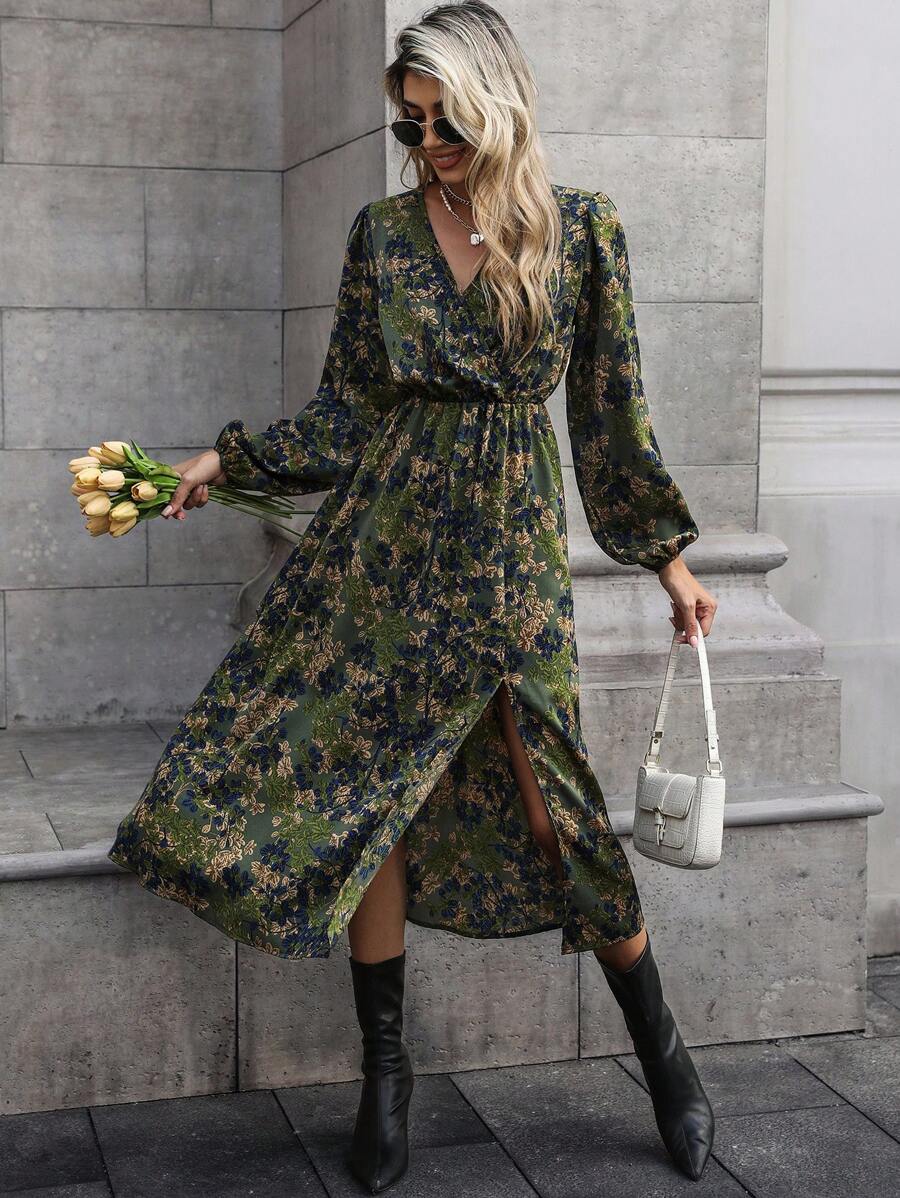 Marley Floral V-Neck Wrap Dress - view 5