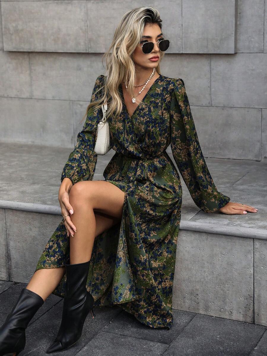 Marley Floral V-Neck Wrap Dress - view 7