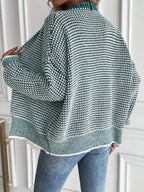 Harper Ombre Knit Open Front Cardigan with Collar - view 3