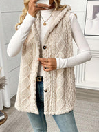 Mabel Sleeveless Hooded Fleece Gilet - view 3