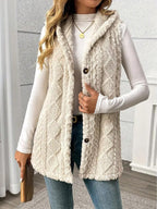 Mabel Sleeveless Hooded Fleece Gilet - view 5