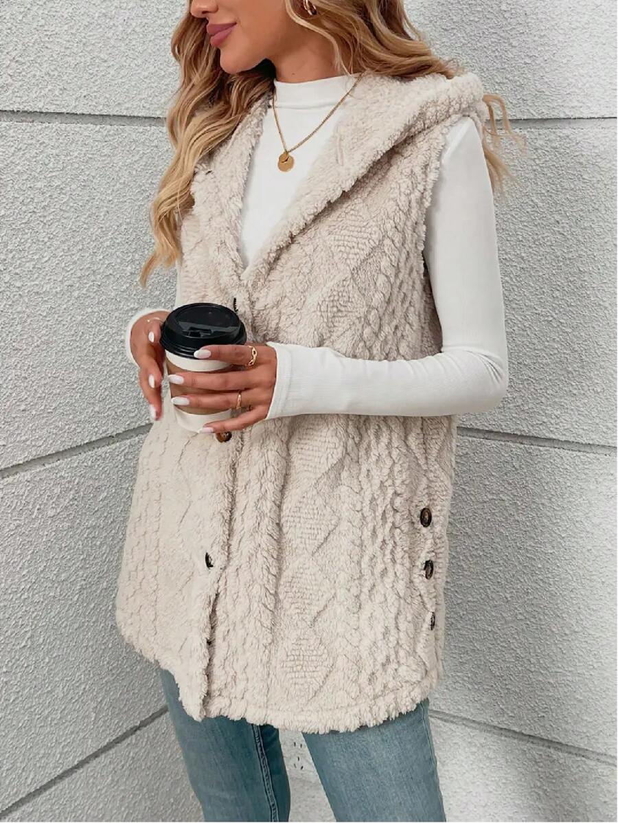 Mabel Sleeveless Hooded Fleece Gilet - view 4