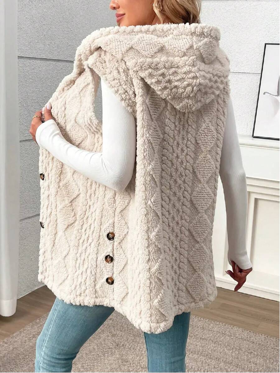 Mabel Sleeveless Hooded Fleece Gilet - view 2