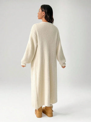 SHEIN PETITE Women's Warm Cardigan For Outings In Autumn And Winter,Knitted Jumper ,Petite Women oaklynwear