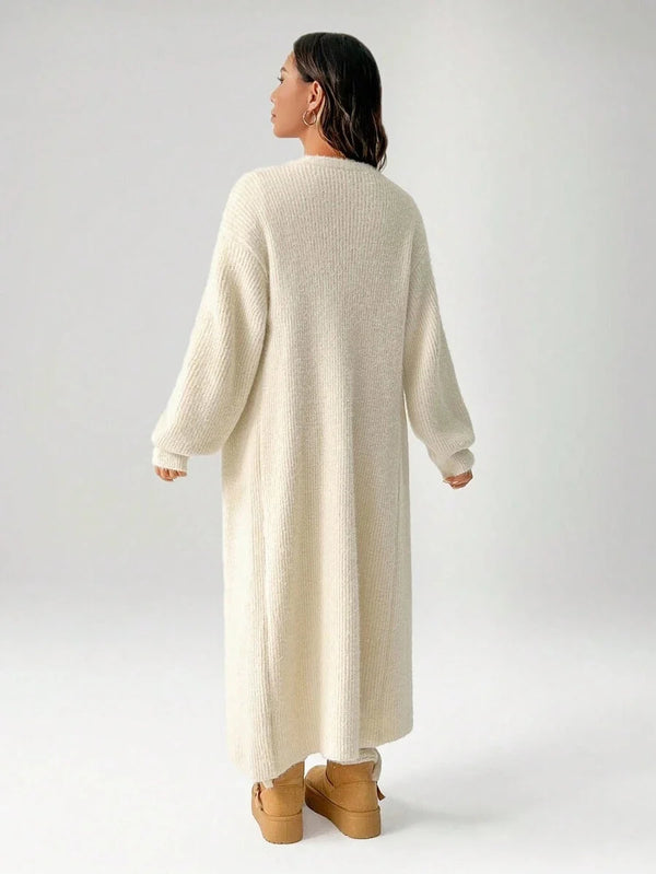 SHEIN PETITE Women's Warm Cardigan For Outings In Autumn And Winter,Knitted Jumper ,Petite Women oaklynwear