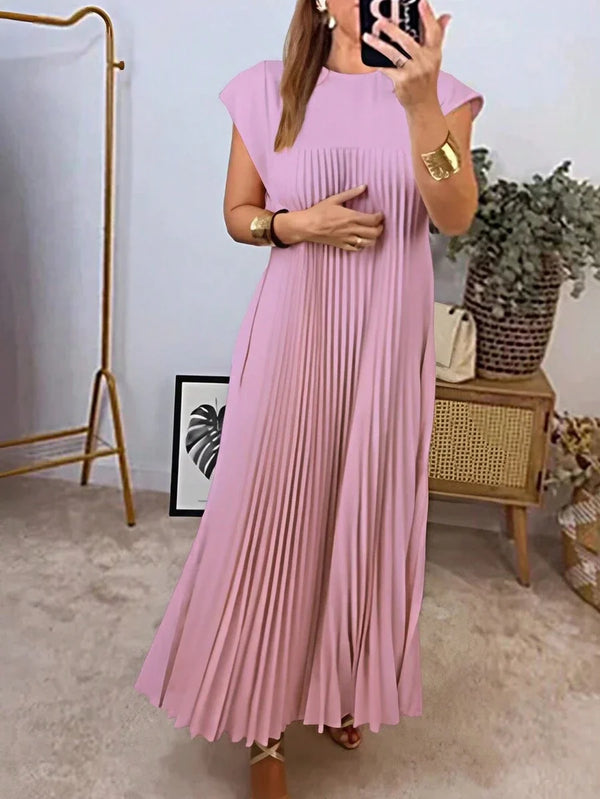 Bonnie | Pleated Hem A-Line Midi Dress