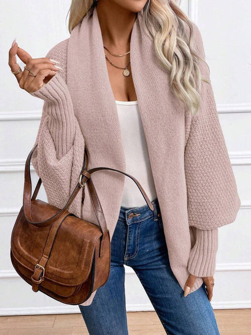 Billie Shawl Collar Batwing Sleeve Cardigan - front view