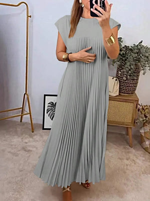 Bonnie | Pleated Hem A-Line Midi Dress