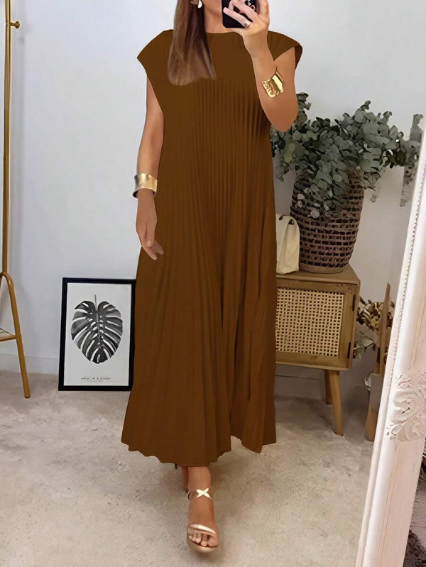Bonnie | Pleated Hem A-Line Midi Dress
