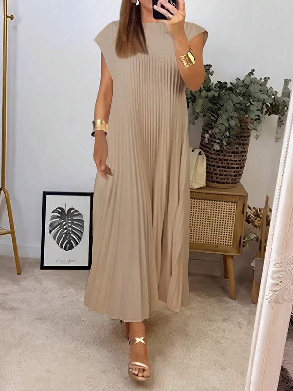 Bonnie | Pleated Hem A-Line Midi Dress