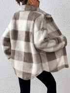 Tamsin Gingham Teddy Button Front Jacket - view 10