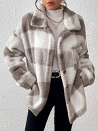 Tamsin Gingham Teddy Button Front Jacket - view 12