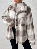 Tamsin Gingham Teddy Button Front Jacket - view 14