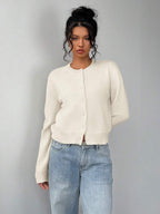 Maya Round Neck Button Front Cardigan - view 5
